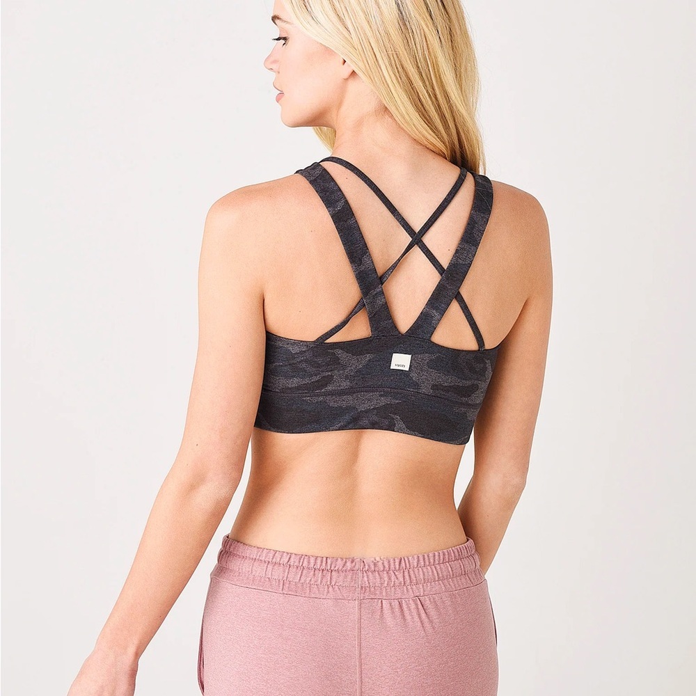 Vuori Black Strappy Sports Bra